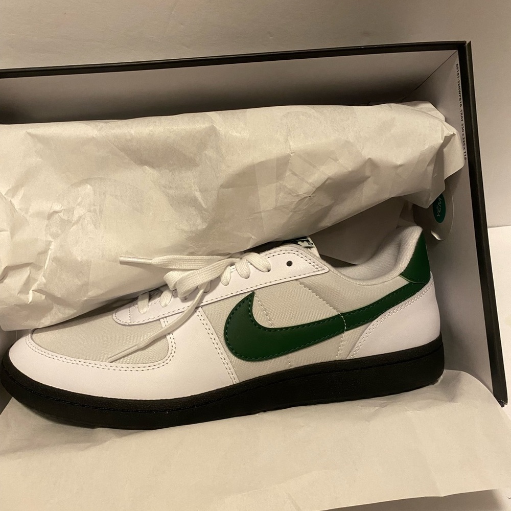 Nike Men's White and Green Field General size 12.5